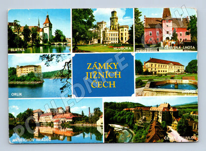 Pohlednice Zámky jižních Čech – Blatná, Hluboká, Orlík 1991 (M15153)