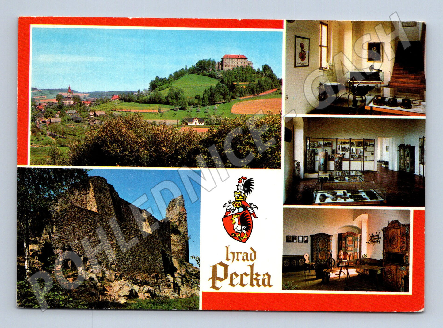 Pohlednice Hrad Pecka – více pohledů (M15158)
