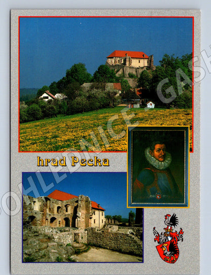 Pohlednice Hrad Pecka – koláž, poštovně použitá (M15162)