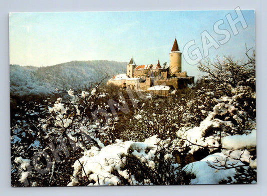 Pohlednice Hrad Křivoklát – zimní motiv 1984 (M15166)