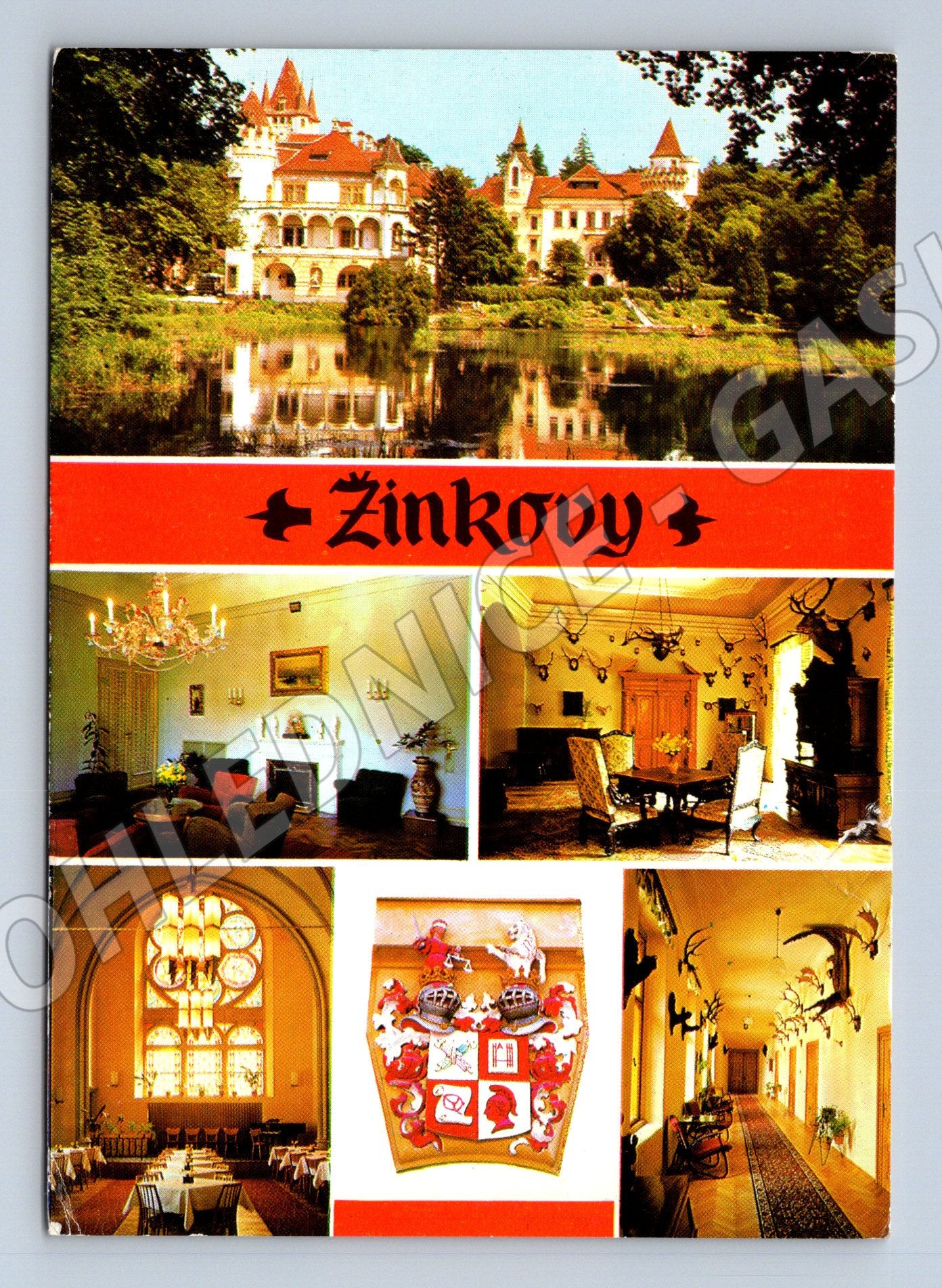 Pohlednice Žinkovy – zámek, koláž (M15173)