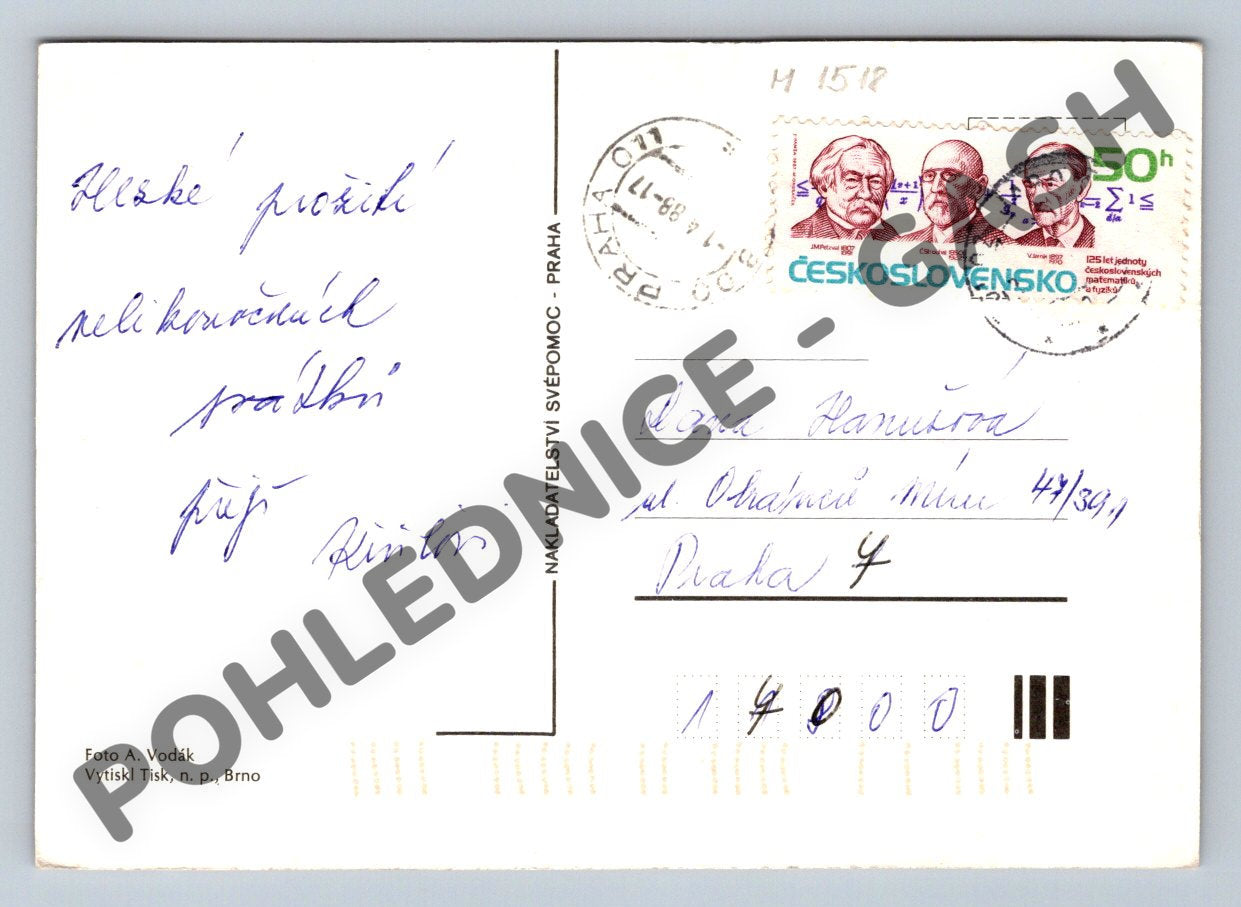 Pohlednice Velikonoční ČSSR osmdesátá léta (M1518)