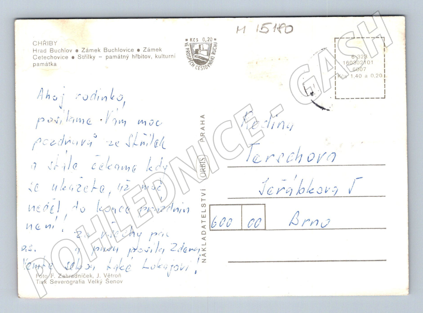 Pohlednice Chřiby – Buchlov a Buchlovice (M15180)