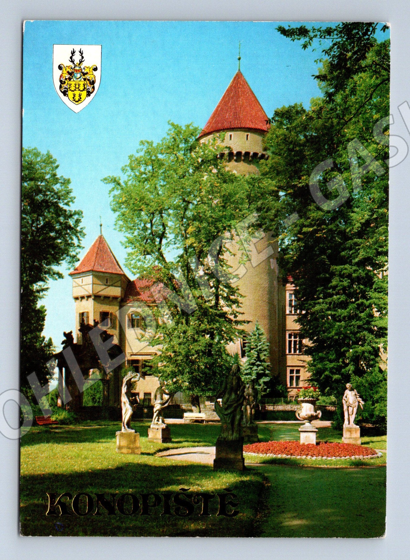 Pohlednice Konopiště – východní průčelí zámku (M15184)