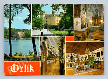 Pohlednice Orlík – zámek, kaple a interiéry (M15189)