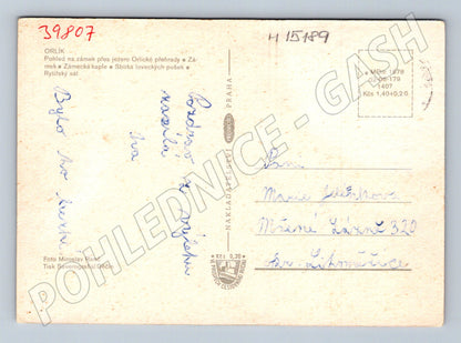 Pohlednice Orlík – zámek, kaple a interiéry (M15189)
