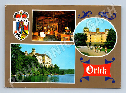 Pohlednice Orlík nad Vltavou – zámek 1977 (M15193)