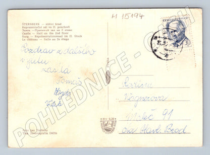 Pohlednice Šternberk – státní hrad, reprezentační sál (M15194)