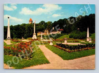 Pohlednice Zámek Konopiště – růžová zahrada (M15195)