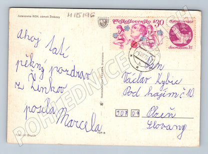 Pohlednice Žinkovy – zámek a okolí (M15196)