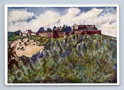 Pohlednice Hrad Helfštýn – malovaný motiv (M15197)