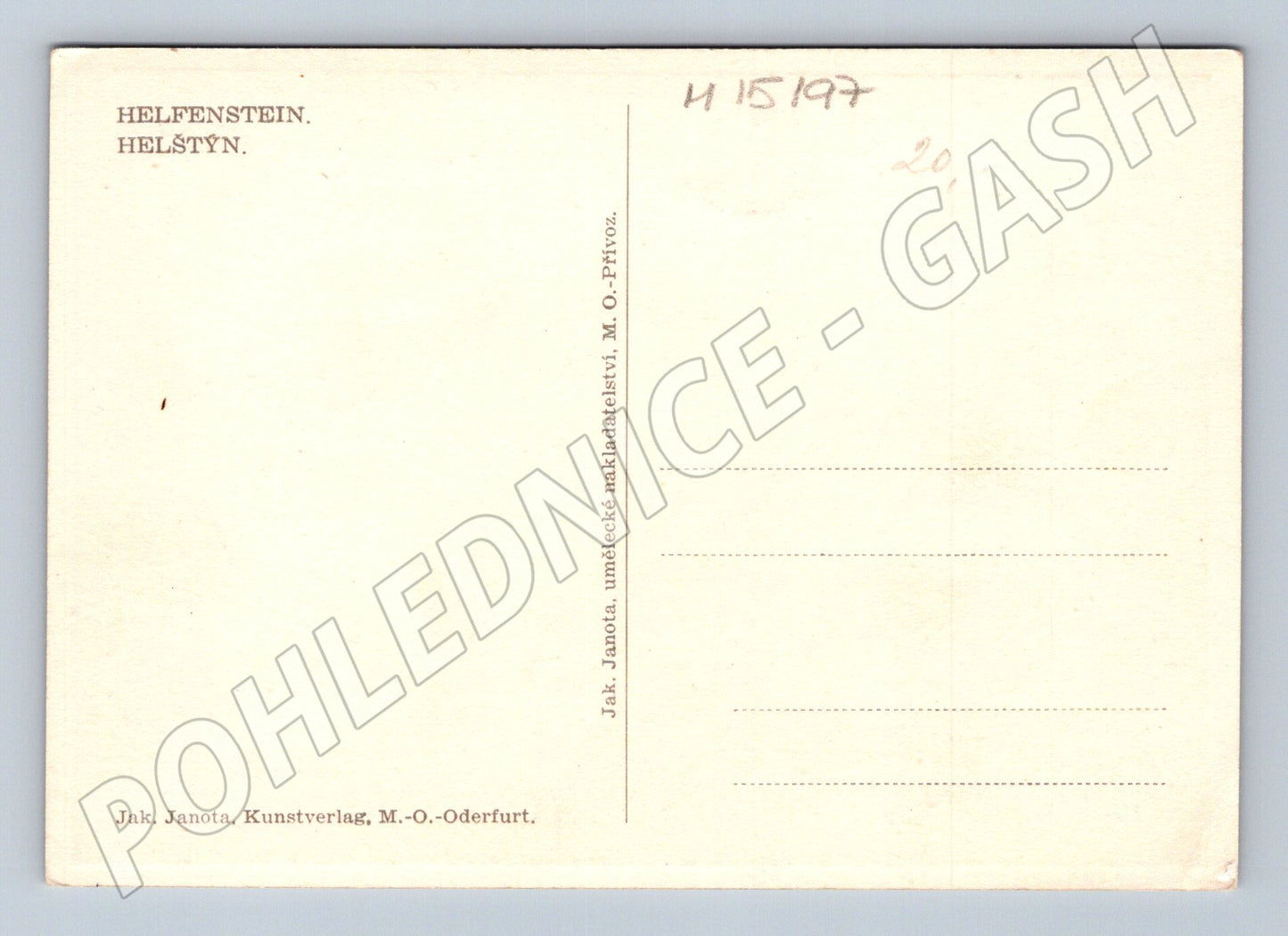 Pohlednice Hrad Helfštýn – malovaný motiv (M15197)