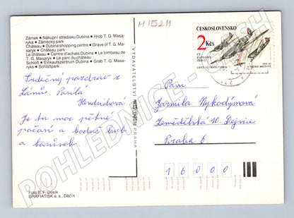 Pohlednice Lány – zámek a hrob T. G. Masaryka (M15211)