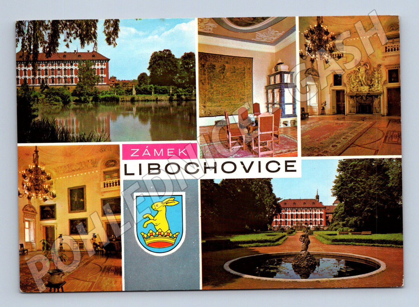 Pohlednice Zámek Libochovice – interiéry a exteriéry (M15214)