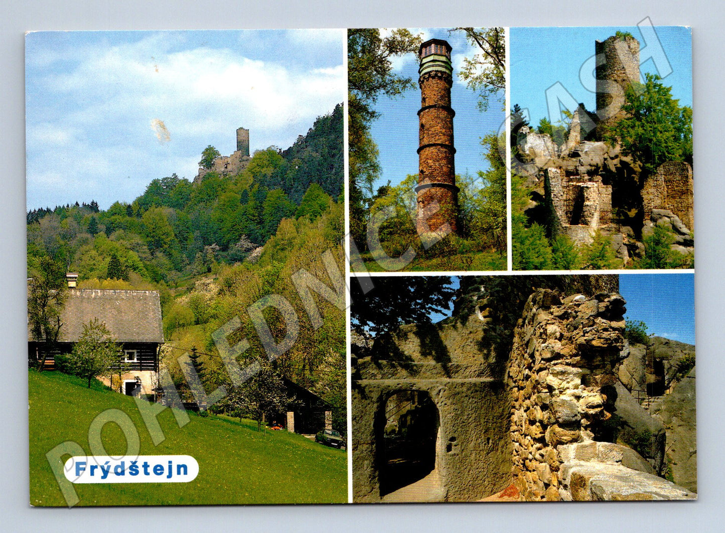 Pohlednice Frýdštejn – hrad a rozhledna Kopanina (M15215)