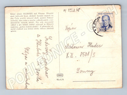 Pohlednice Hluboká nad Vltavou – letecký pohled (M15218)