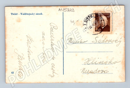 Pohlednice Třebíč – Waldštejnský zámek 1941 (M15223)
