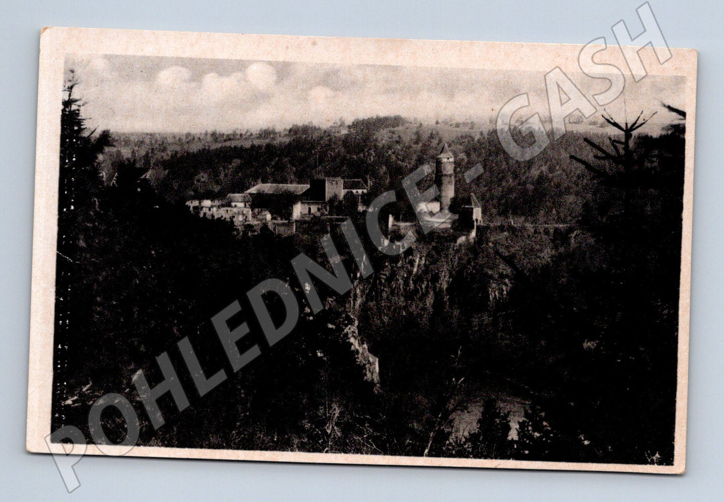 Pohlednice Hrad Zvíkov – černobílá historická (M15228)