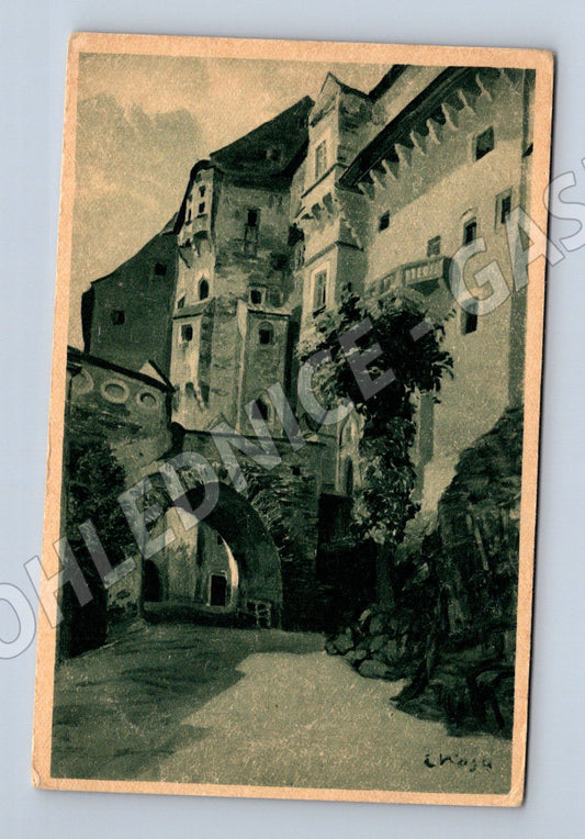 Pohlednice Hrad Pernštejn – umělecký motiv (M15232)