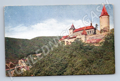 Pohlednice Křivoklát – barevný historický motiv (M15234)