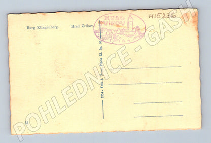 Pohlednice Hrad Zvíkov – koláž s razítkem (M15236)