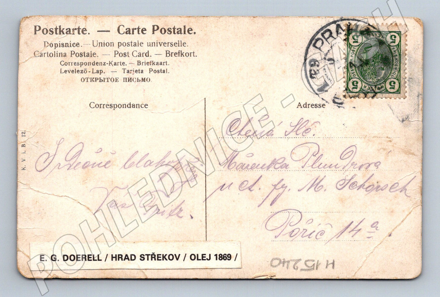 Pohlednice Hrad ve skalách – kolorovaná (M15240)