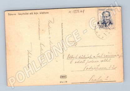 Pohlednice Sázava – kapitulní síň kláštera (M15241)