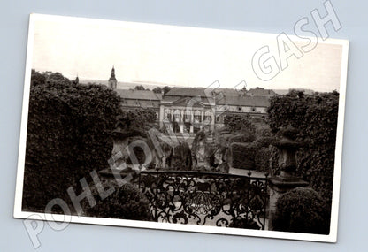 Pohlednice Zámek Dobříš – zahrada 1962 (M15254)