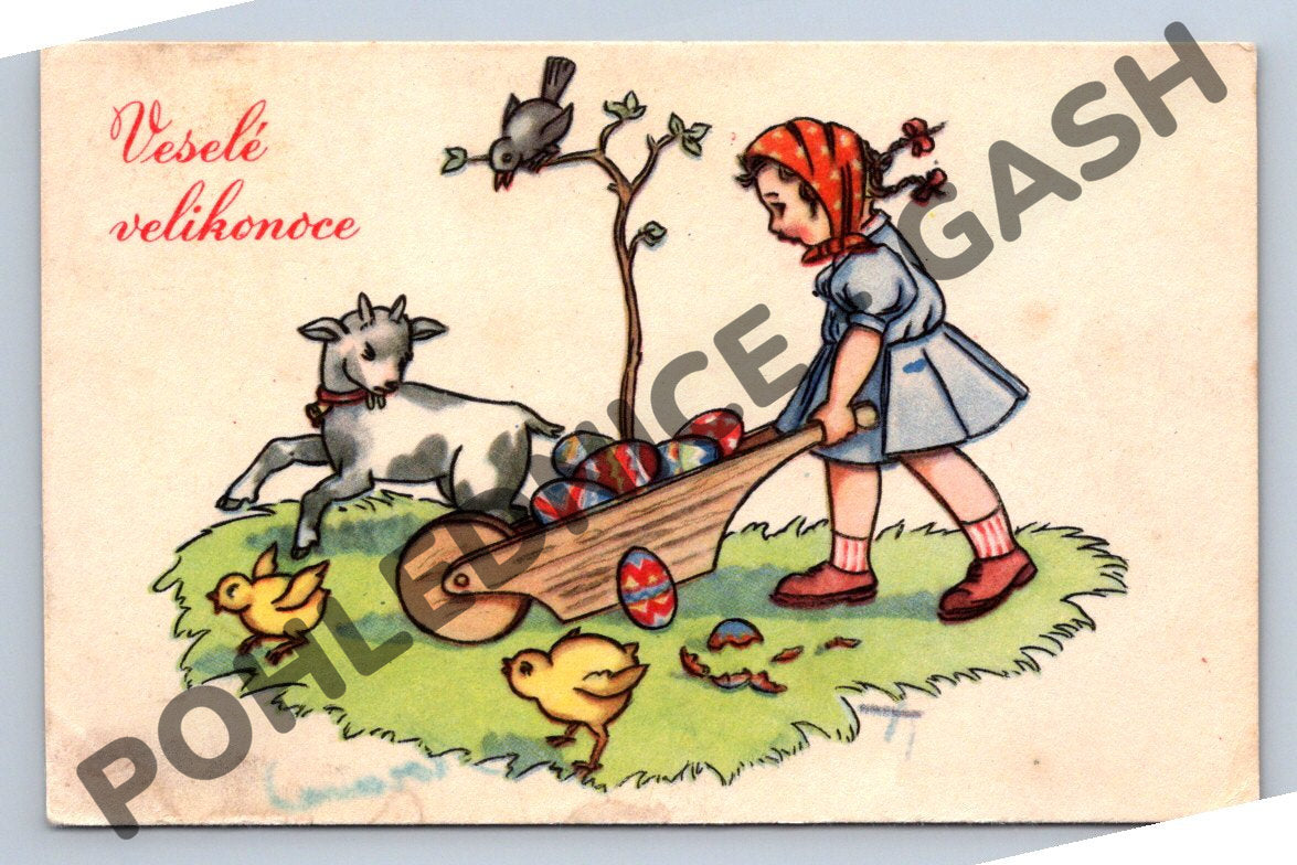 Pohlednice Velikonoční dětský motiv ČR (M1526)