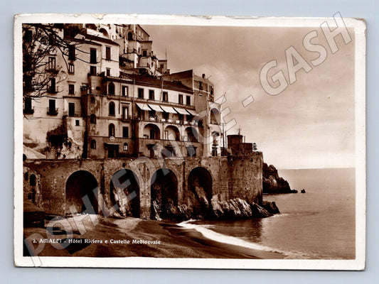 Pohlednice Amalfi – Hôtel Riviera a hrad (M15267)