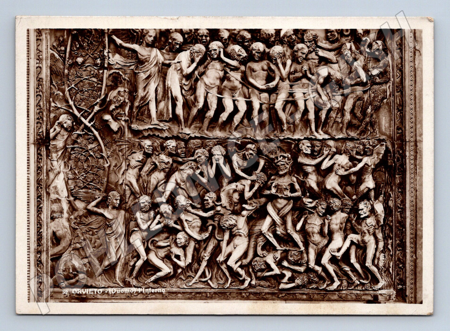 Pohlednice Orvieto – Duomo Inferno, portál (M15273)