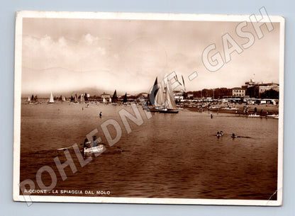 Pohlednice Riccione – pláž z mola (M15288)