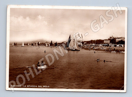Pohlednice Riccione – pláž z mola (M15288)