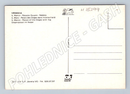 Pohlednice Benátky – Dóžecí palác v mlze (M15299)