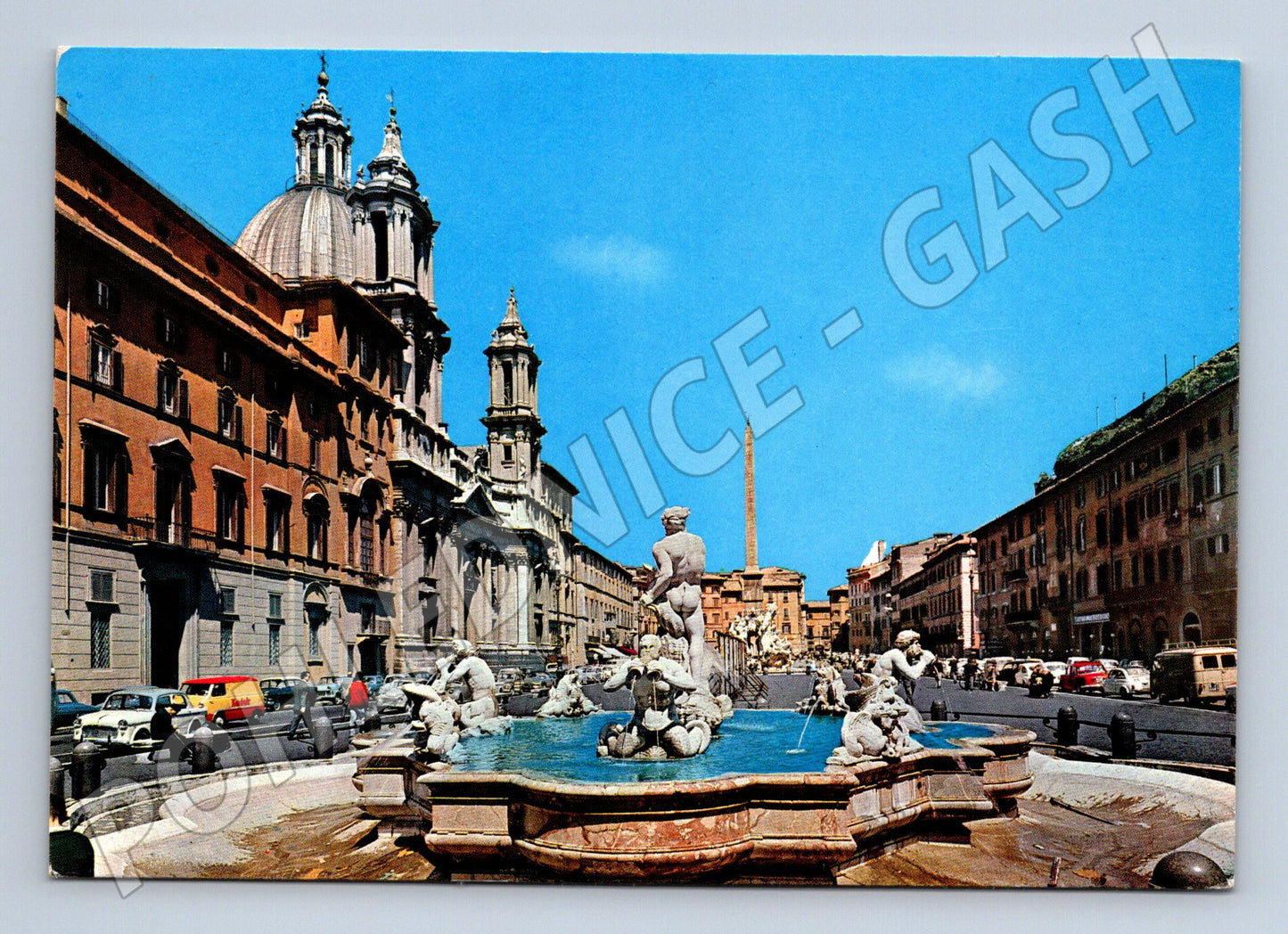 Pohlednice Řím – Piazza Navona, fontána (M15306)