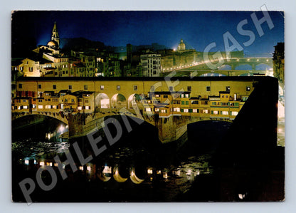Pohlednice Florencie – Ponte Vecchio v noci (M15317)
