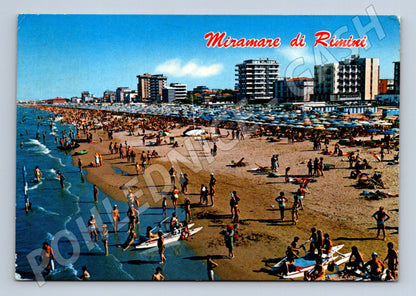 Pohlednice Rimini – Miramare, pláž (M15322)