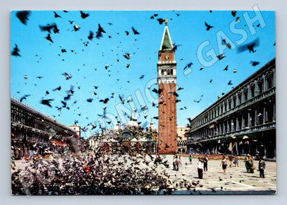 Pohlednice Benátky – holubi na Piazza San Marco (M15329)