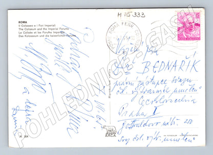 Pohlednice Řím – Koloseum z letadla 1970 (M15333)