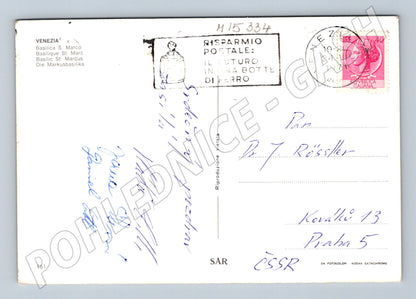 Pohlednice Benátky – bazilika sv. Marka 1970 (M15334)