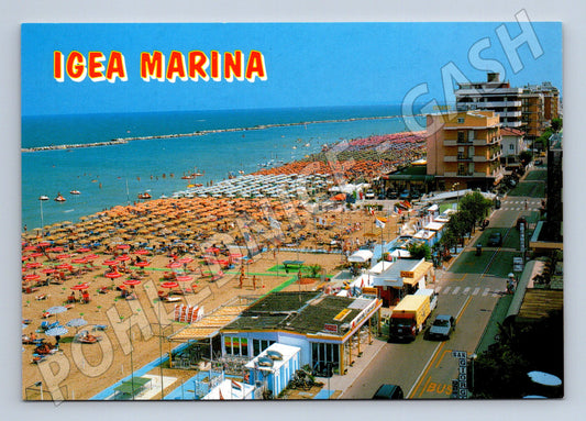 Pohlednice Igea Marina – pláž a promenáda (M15342)