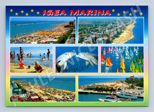 Pohlednice Igea Marina – pláže a přístav (M15343)