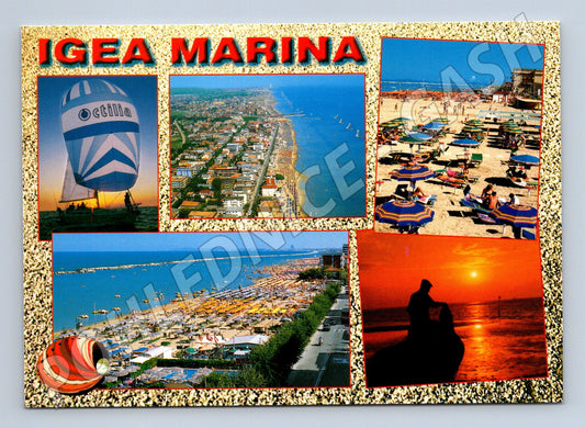 Pohlednice Igea Marina – letní pláž (M15344)