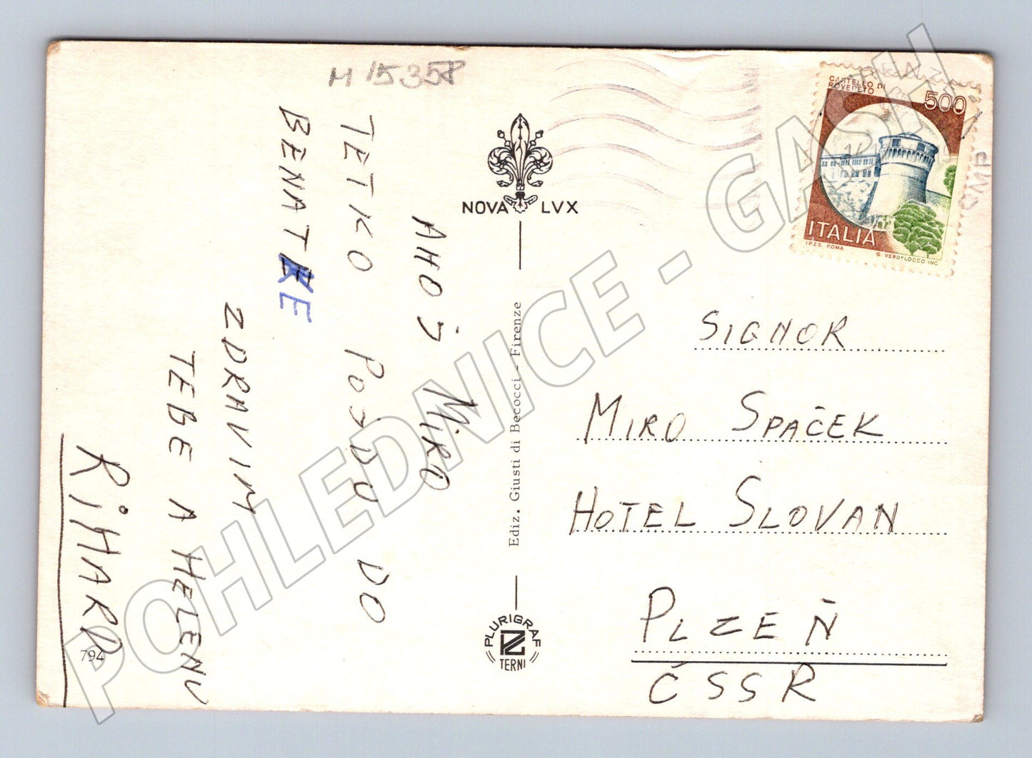 Pohlednice Firenze – památky, prošlá poštou (M15358)