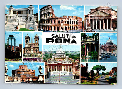 Pohlednice Saluti da Roma – Koloseum, Pantheon (M15360)