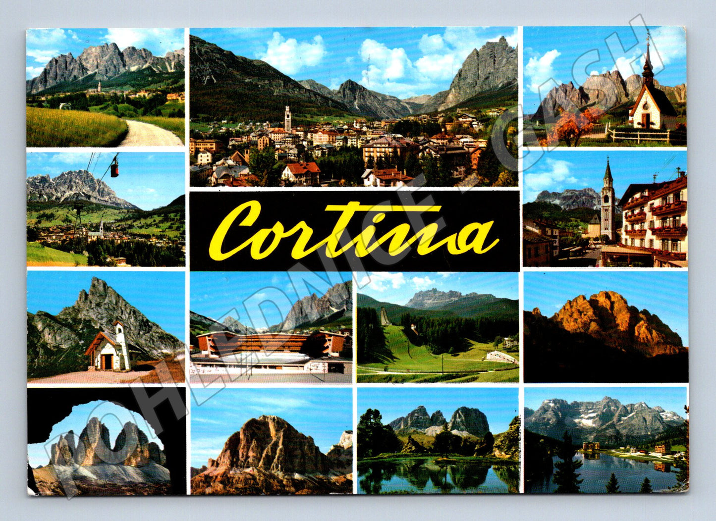 Pohlednice Cortina d'Ampezzo – koláž Dolomity (M15362)