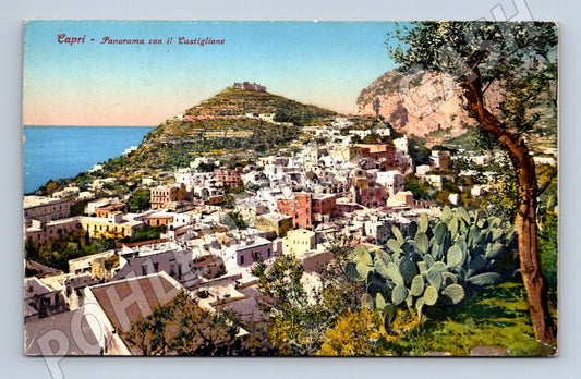 Pohlednice Capri – panorama s Castiglione (M15389)