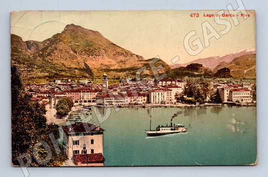 Pohlednice Riva Lago di Garda – kolorovaná 1909 (M15393)