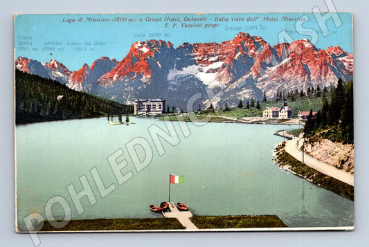 Pohlednice Lago di Misurina – Grand Hotel, Dolomity (M15399)