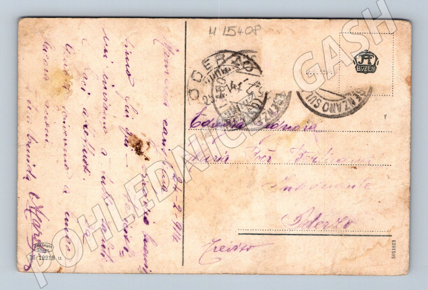 Pohlednice Lago di Garda – mapová, zaslaná (M15408)